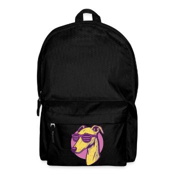 Windhund, Galgo Sonnenbrille Pop-Art - Rucksack - Schwarz - Vorne