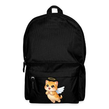 Cute cat angel with wings cartoon pet lovers - Backpack - black - Front