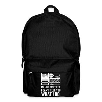 My Job Is Secret – IT Nerd Design - Backpack - black - Front