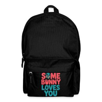 L’amour des lapins en couleurs vives - Sac à dos - noir - Devant