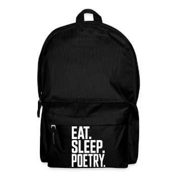 Eat, Sleep Poesie-Typografie - Rucksack - Schwarz - Vorne