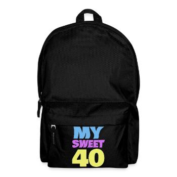 Logo de l’explosion de couleurs des années 40 - Sac à dos - noir - Devant