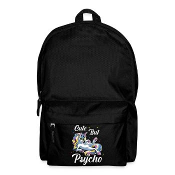 Cute Psycho Unicorn - Backpack - black - Front