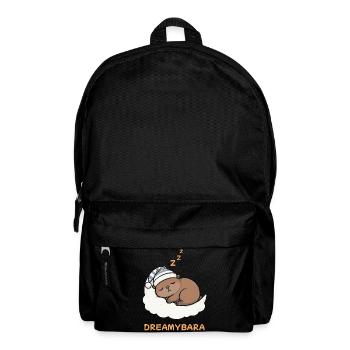 Capybara Dreamybara Black –Cute Sleep Night Shirt - Backpack - black - Front
