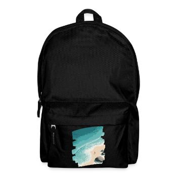 Strand Meer Palmen - Rucksack - Schwarz - Vorne