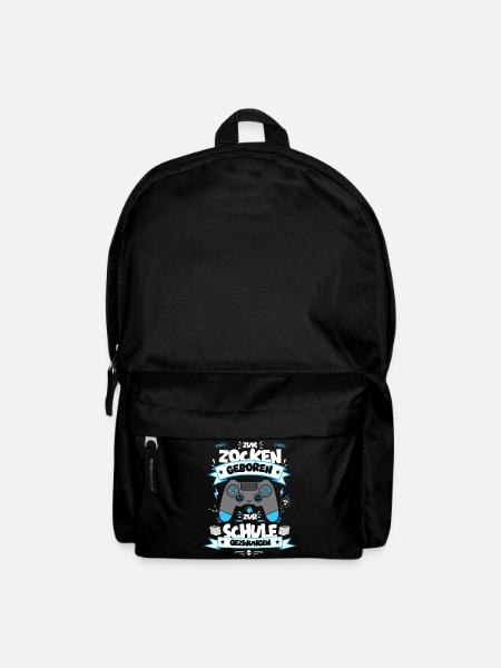 Zum Zocken geboren Zur Schule gezwungen - Rucksack - Schwarz