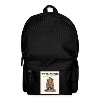 How Predictable Funny Meerkat - Rucksack - Schwarz - Vorne
