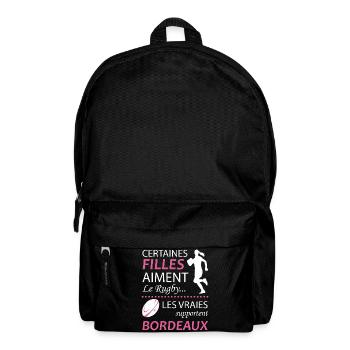 Certaines Filles Aiment Le Rugby Les Vraies Sup... - Sac à dos - noir - Devant