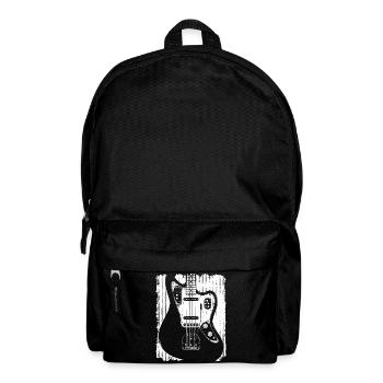 Graffiti-Gitarren-Silhouette - Rucksack - Schwarz - Vorne