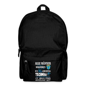 20. Geburtstag Handwerker Technik Werkzeug - Rucksack - Schwarz - Vorne