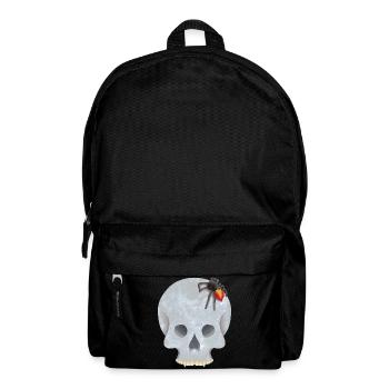Schädel mit Spinne - Rucksack - Schwarz - Vorne