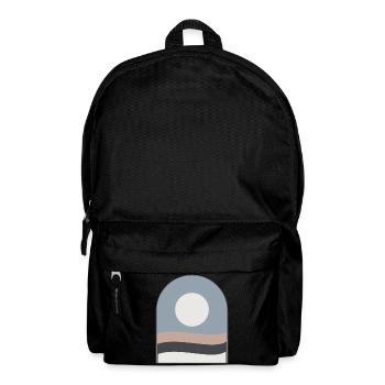 Mond auf pastellfarbenen Dünen - Rucksack - Schwarz - Vorne