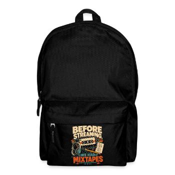 Vor dem Streaming hatten wir Mixtapes Vintage Music - Rucksack - Schwarz - Vorne