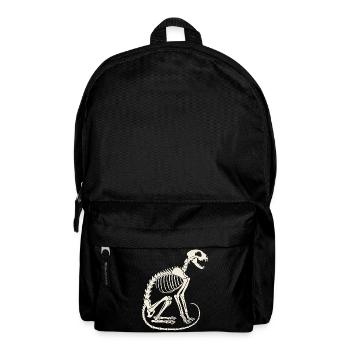 Skelett Katze - Rucksack - Schwarz - Vorne