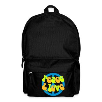 Peace and Love - Rucksack - Schwarz - Vorne
