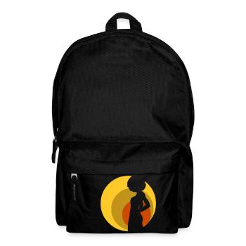 retro_afro_girl_01 - Sac à dos - noir - Devant