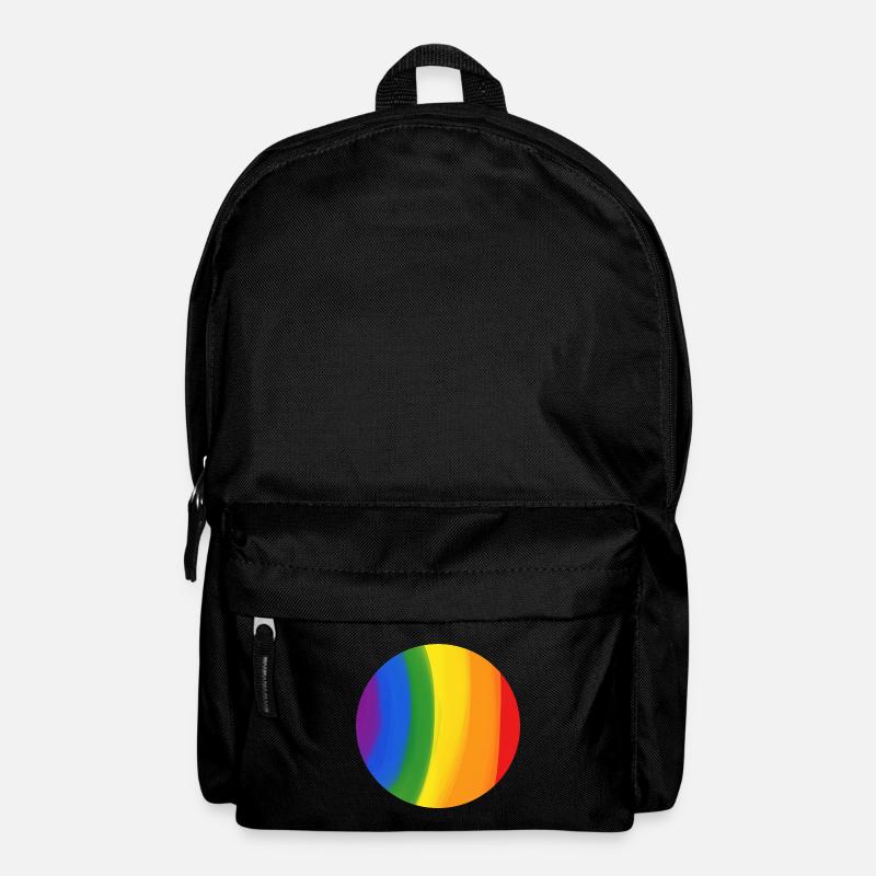 Colors Of Rainbow Catched in a Circle - Backpack - black