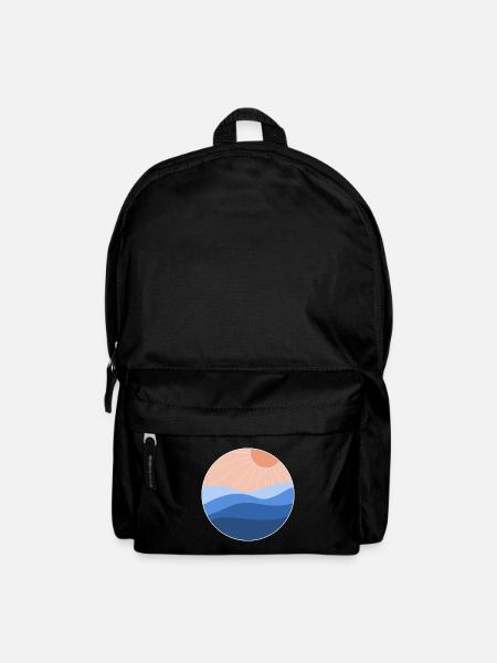 Sonne und Meer - Rucksack - Schwarz