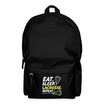 Eat Sleep Lacrosse Repeat Funny Lacrosse Player - Backpack - black - Front