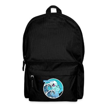 Cat and big wave - Backpack - black - Front