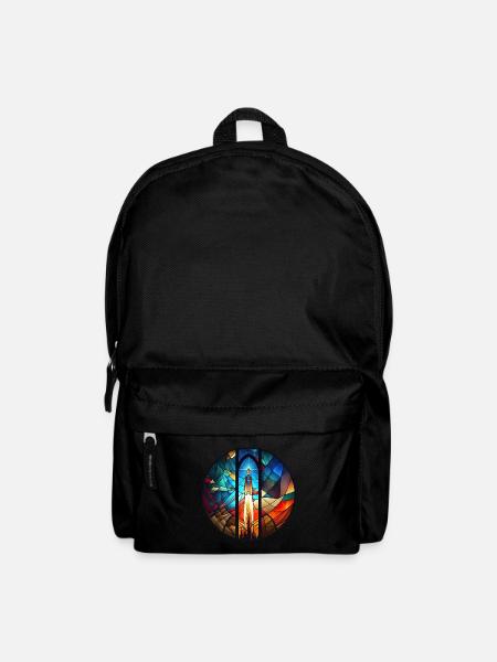 Lancement de fusée spatiale Kirchenglass Buntglass - Sac à dos - noir