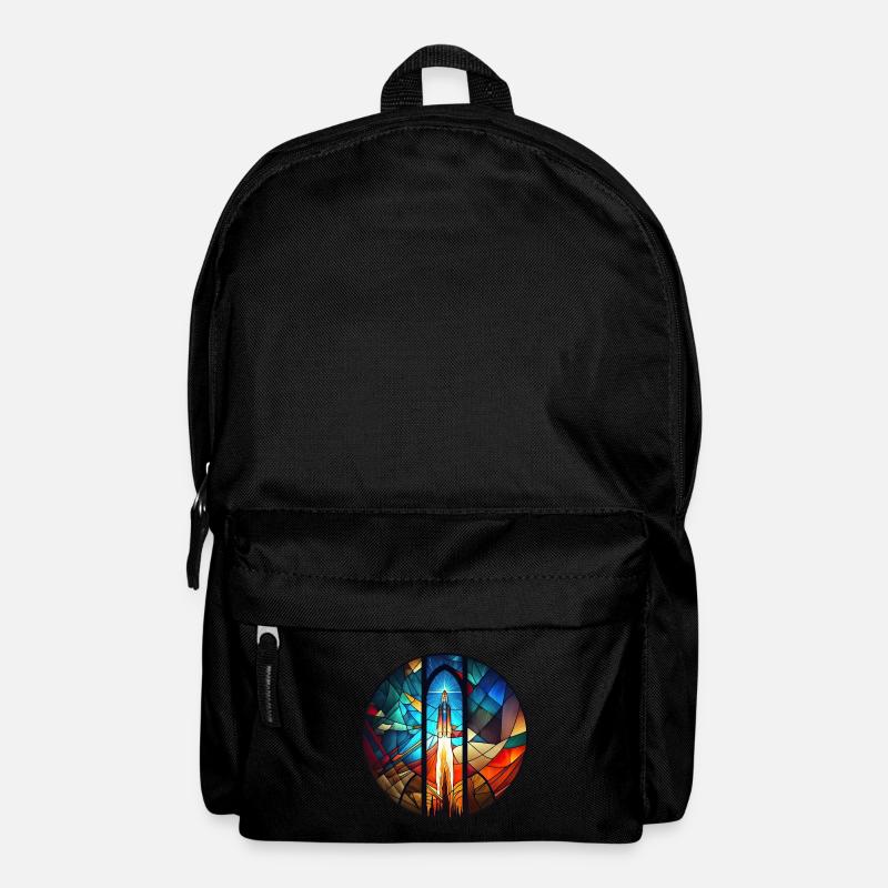 Lancement de fusée spatiale Kirchenglass Buntglass - Sac à dos - noir