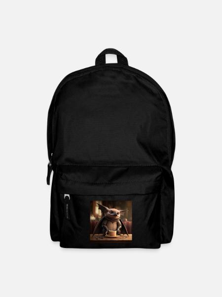 Fledermaus Kaffee Koffein Lustig - Rucksack - Schwarz