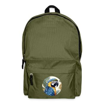 Blue and gold macaw - Backpack - olive green - Front