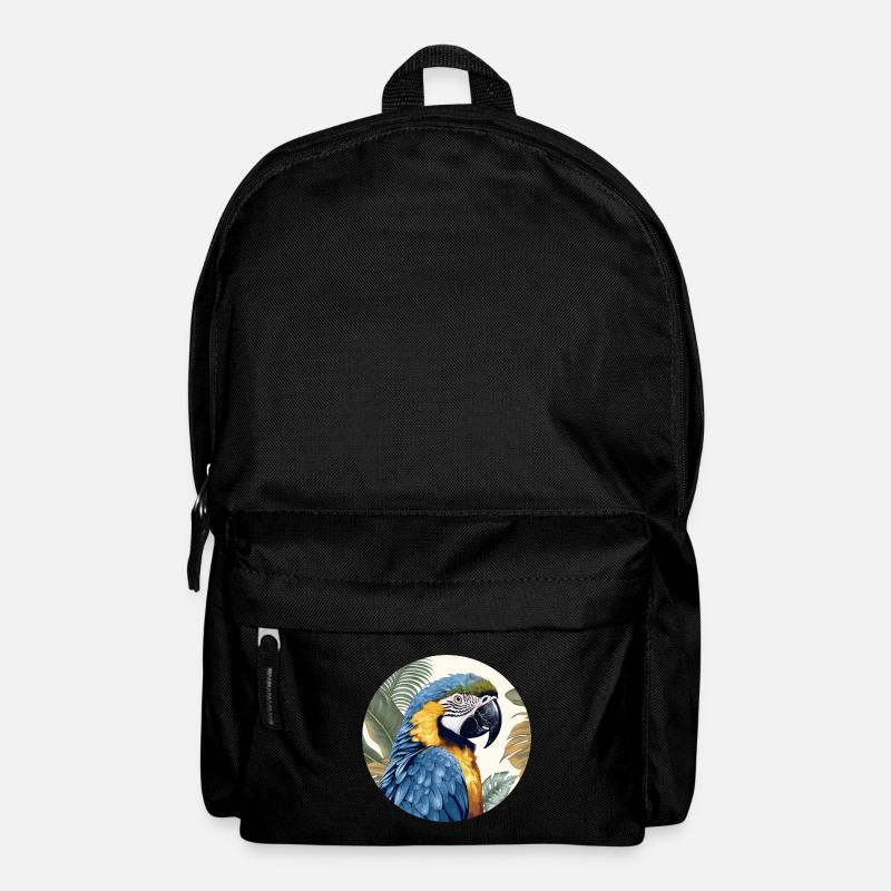 Blau-Gold Ara - Rucksack - Schwarz