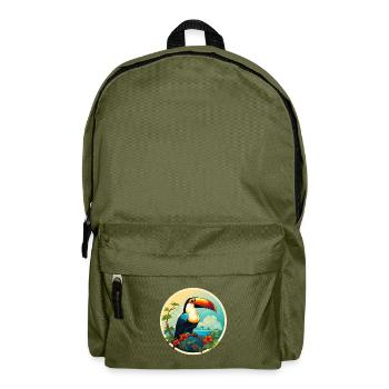 Toucan on the beach - Backpack - olive green - Front