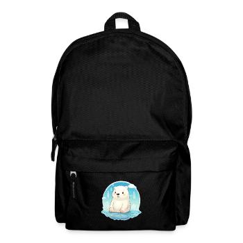 mignon petit ours polaire - Sac à dos - noir - Devant