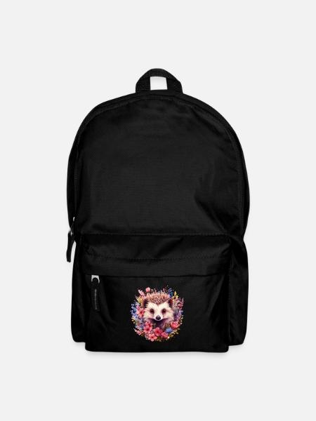 Igel cottagecore - Rucksack - Schwarz