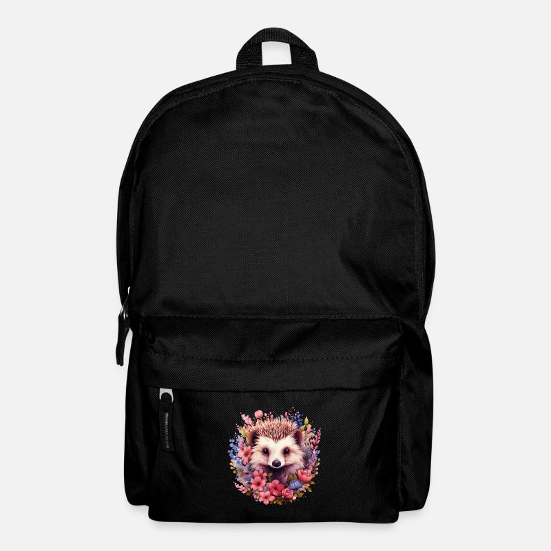 Igel cottagecore - Rucksack - Schwarz