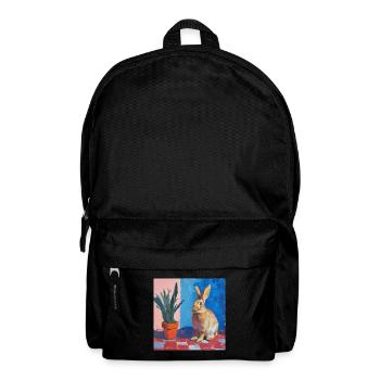 lapin, lapin, coloré, animal, cadeau - Sac à dos - noir - Devant