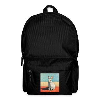 hase, kaninchen, bunt, tier, geschenk - Rucksack - Schwarz - Vorne