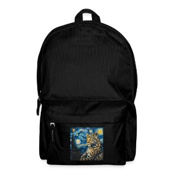 leopard, Van Gogh, Sternennacht - Rucksack - Schwarz - Vorne