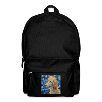 Poodle Van Gogh Gift - Backpack - black - Front