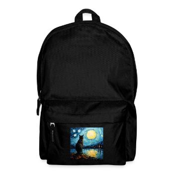 Cat, Cat Motif - Backpack - black - Front