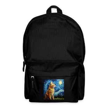 Cat, Cat Motif - Backpack - black - Front