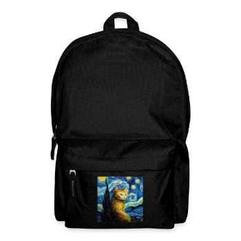 Cat, Cat Motif - Backpack - black - Front