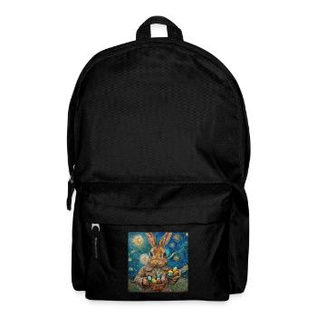 easter bunny, easter, bunny, happy easter, easter eggs - Backpack - black - Front