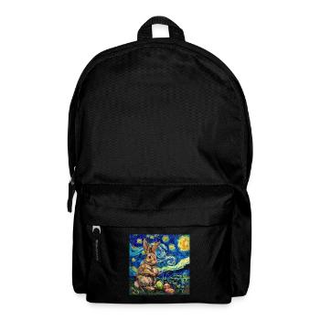 easter bunny, easter, bunny, happy easter, easter eggs - Backpack - black - Front
