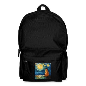 Cat, Cat Motif - Backpack - black - Front
