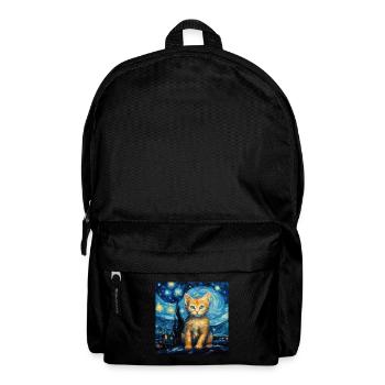 Cat, Cat Motif - Backpack - black - Front