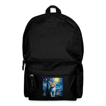 Cat, Cat Motif - Backpack - black - Front
