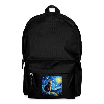 Chat, motif chat, cadeau - Sac à dos - noir - Devant