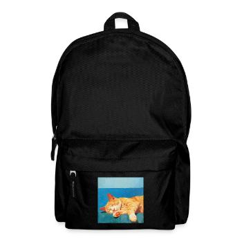 Chat, motif chat, pop art, cadeau, idée cadeau - Sac à dos - noir - Devant