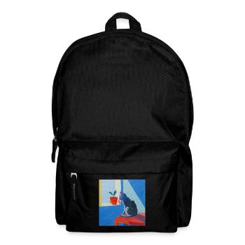 Chat, motif chat, pop art, cadeau, idée cadeau - Sac à dos - noir - Devant