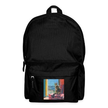 Chat, motif chat, pop art, cadeau, idée cadeau - Sac à dos - noir - Devant