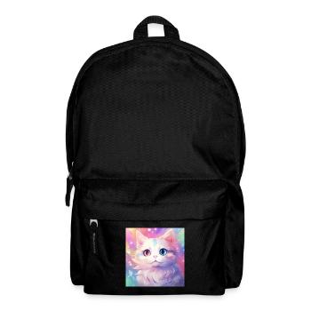 chat, motif de chat, anime, cadeau, idées cadeaux - Sac à dos - noir - Devant